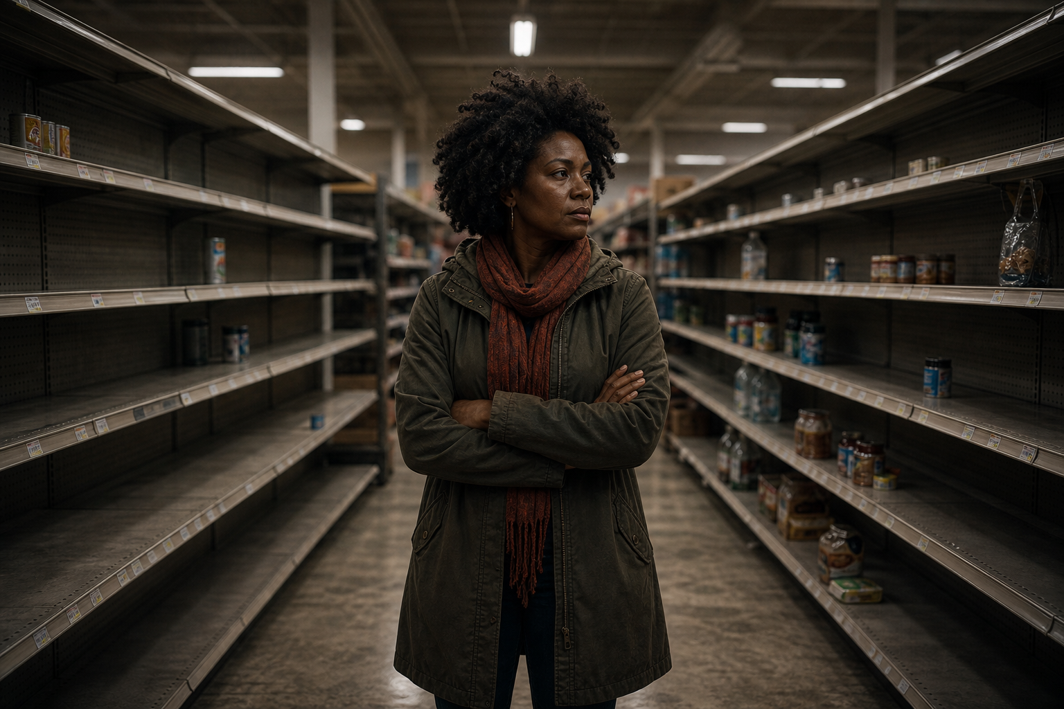 Empty grocery store shelves COVID 2020